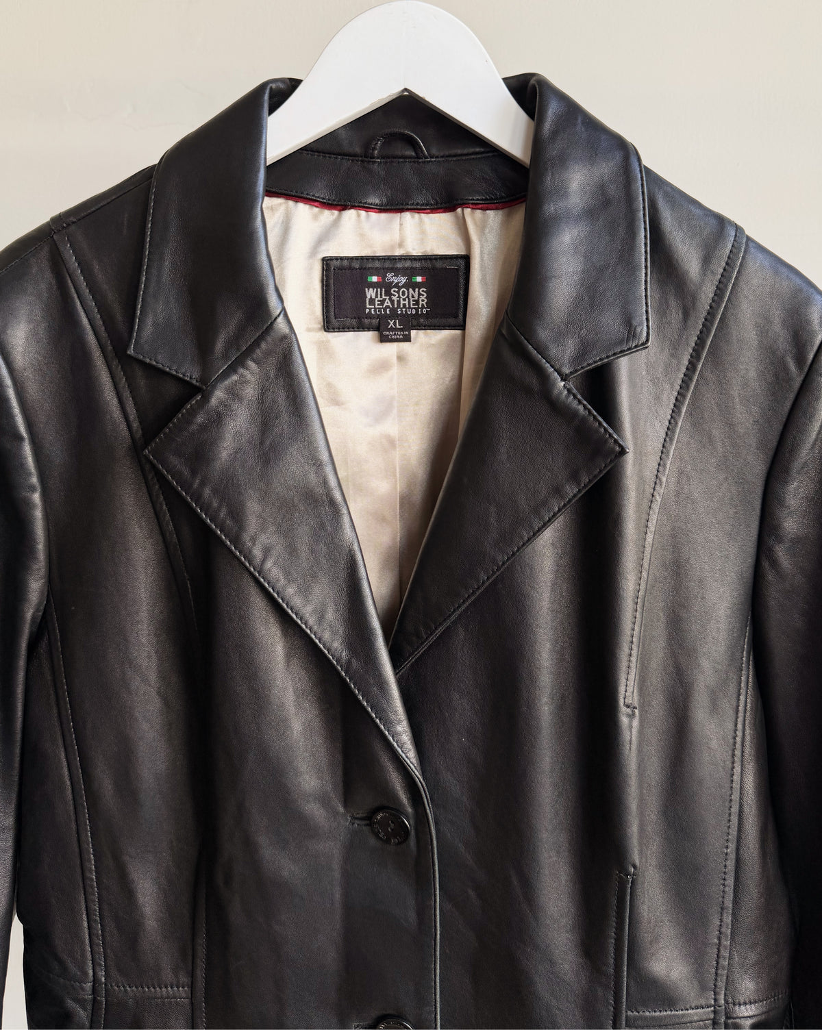 Ink Leather Blazer Style Jacket