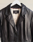 Ink Leather Blazer Style Jacket