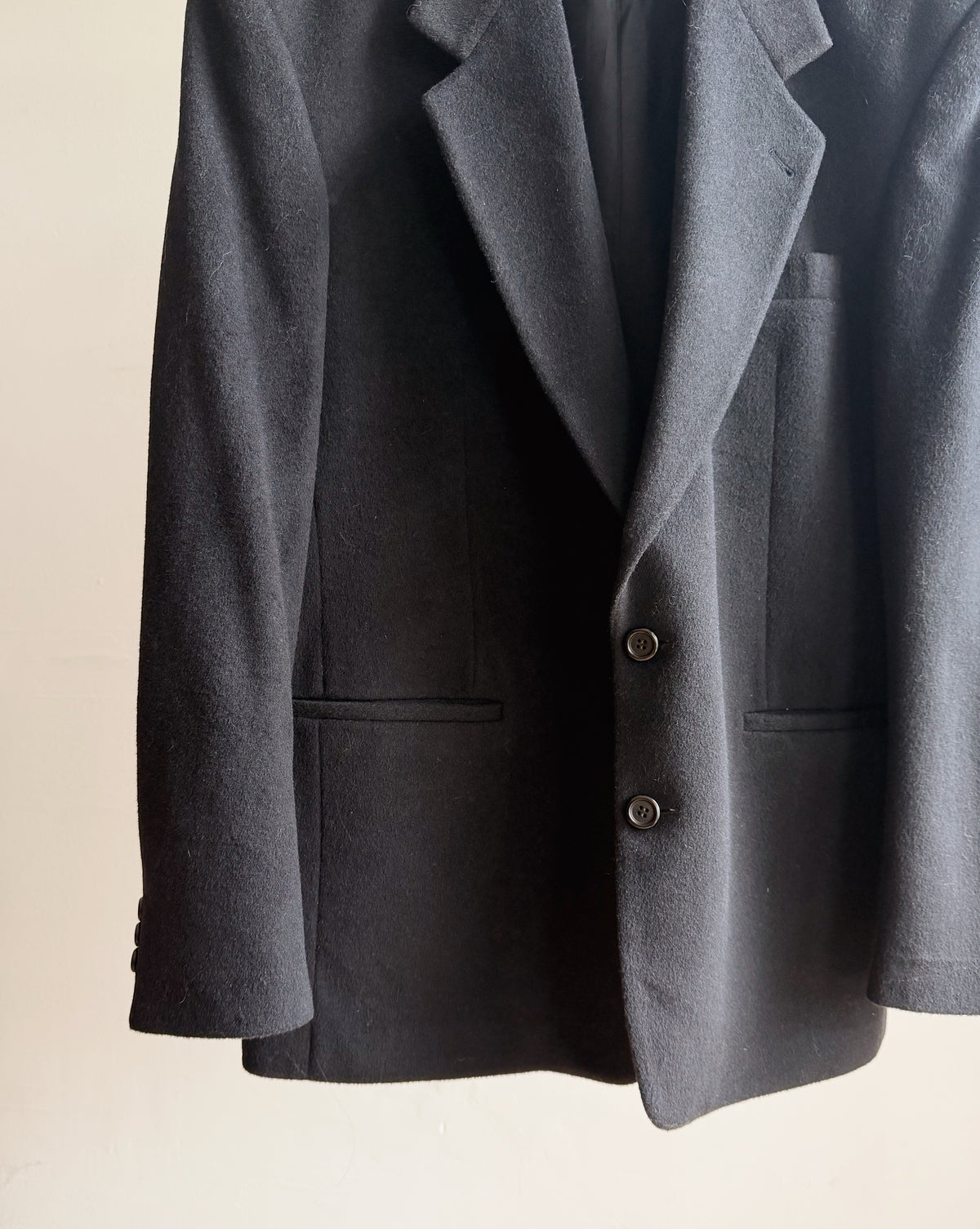 Black Cashmere Wool Blazer Jacket - Hey Jude