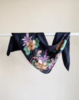Midnight Floral Silk Scarf