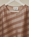 Taupe Stripe Textured Top