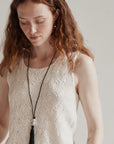 Ivory Knit Linen + Cotton Top