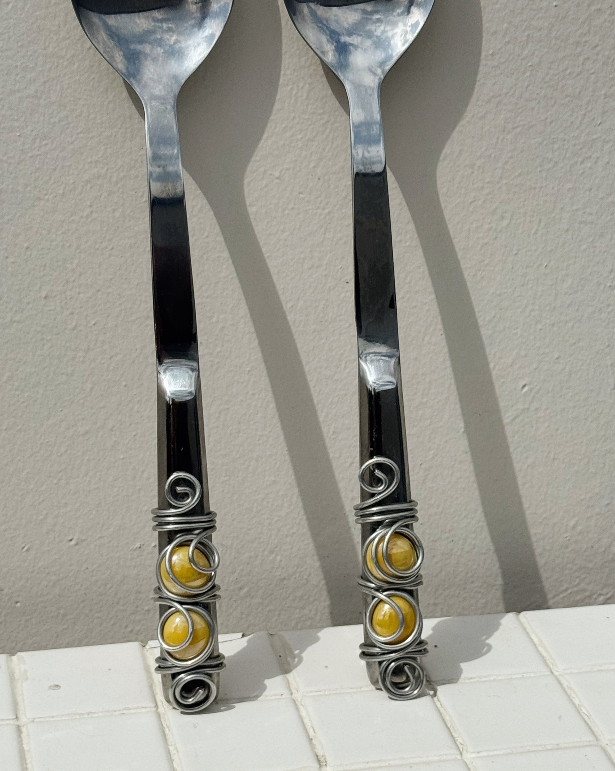 Gemstone Wire-Wrapped Serving Spoons - Hey Jude