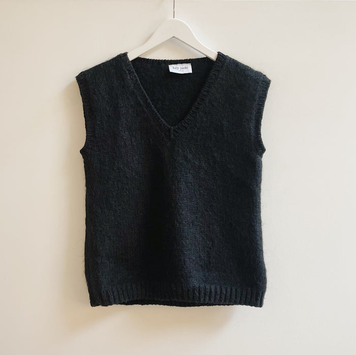 Raven Mohair Vest Top