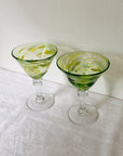 Fern Confetti Martini Glasses