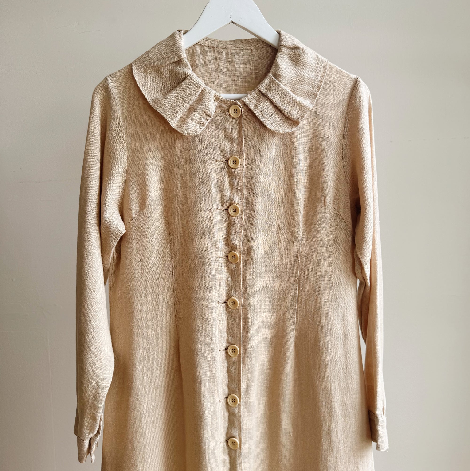 Natural Linen Collar Dress