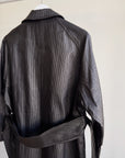 Black Textured Trench Coat