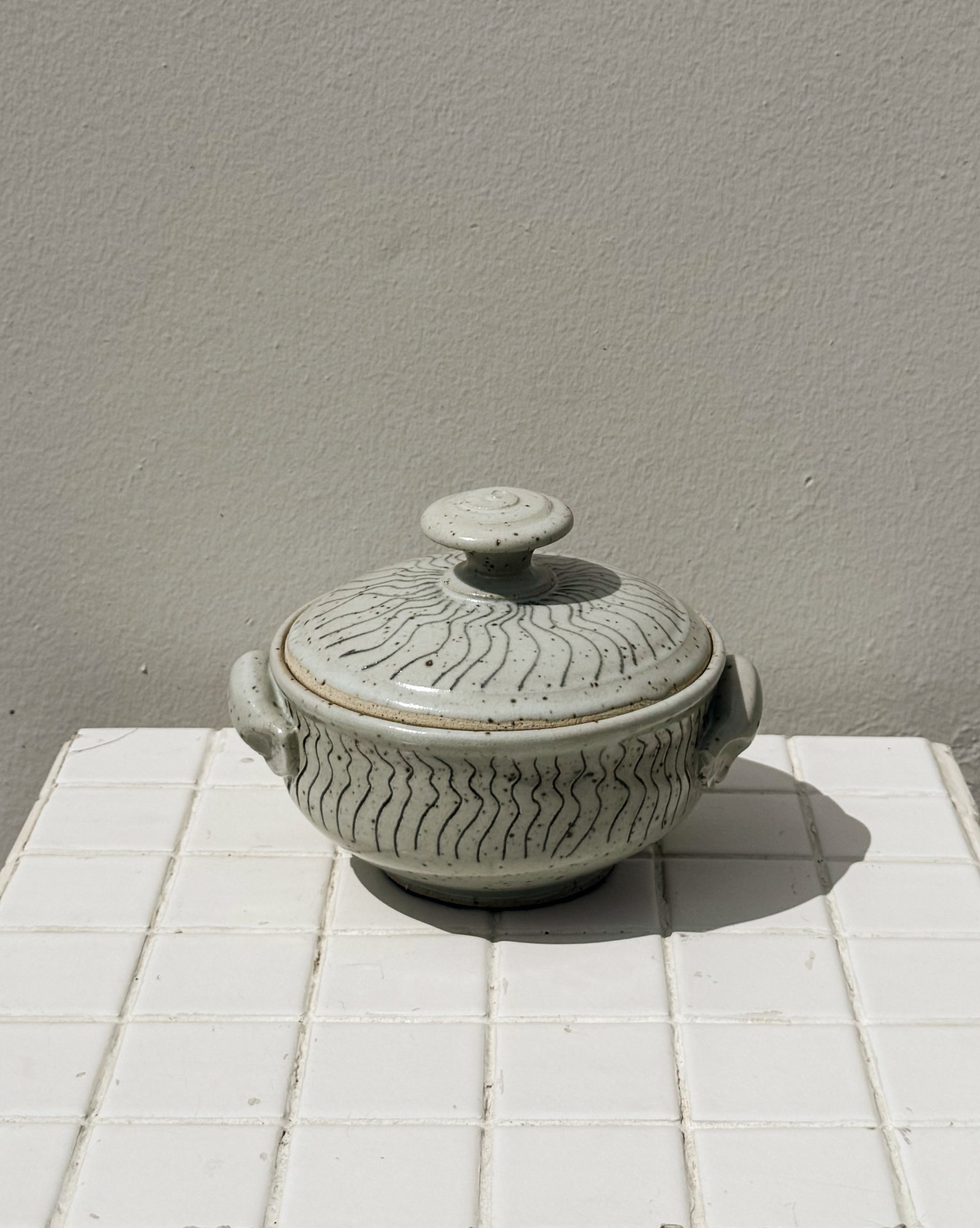 Grey Speckled Lidded Dish - Hey Jude
