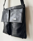 Black Leather Messanger Bag - Hey Jude