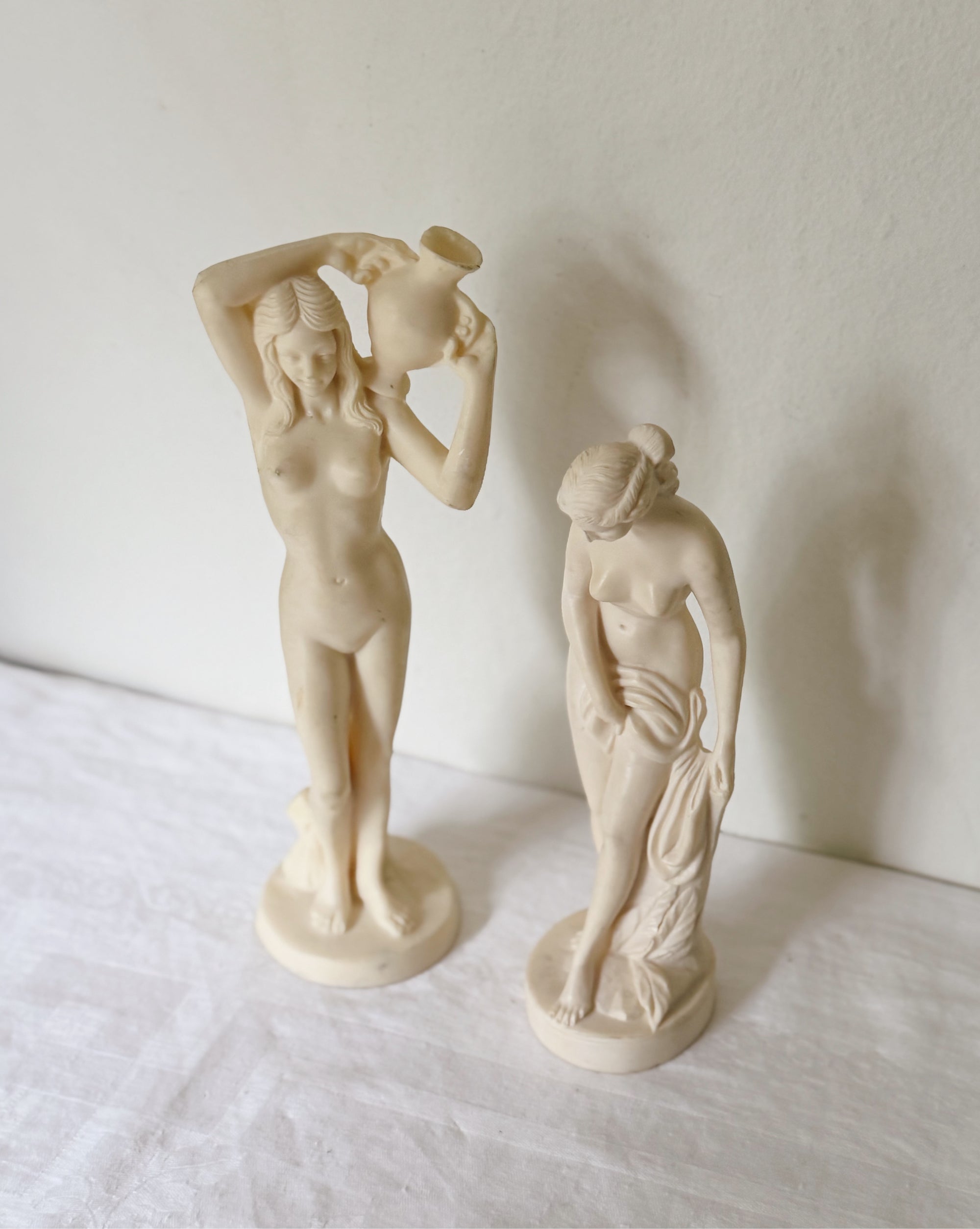 Santini Carrara Marble Female Sculptures