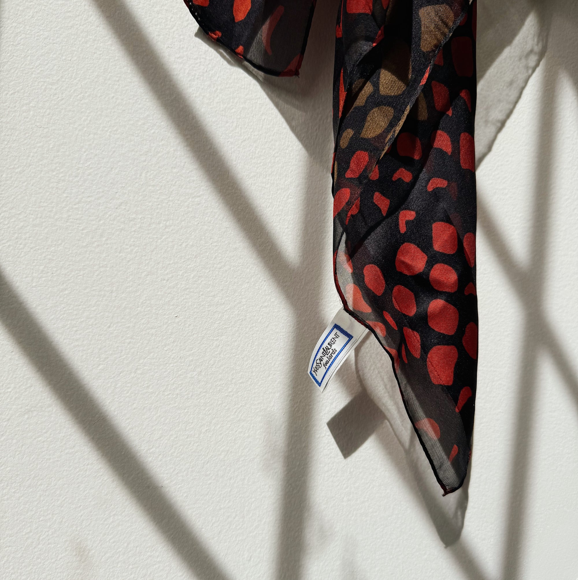 Abstract Vintage YSL Silk Scarf