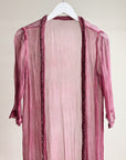 Berry Silk Crepe Duster