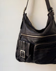 Chocolate Utility Leather Crossbody Bag