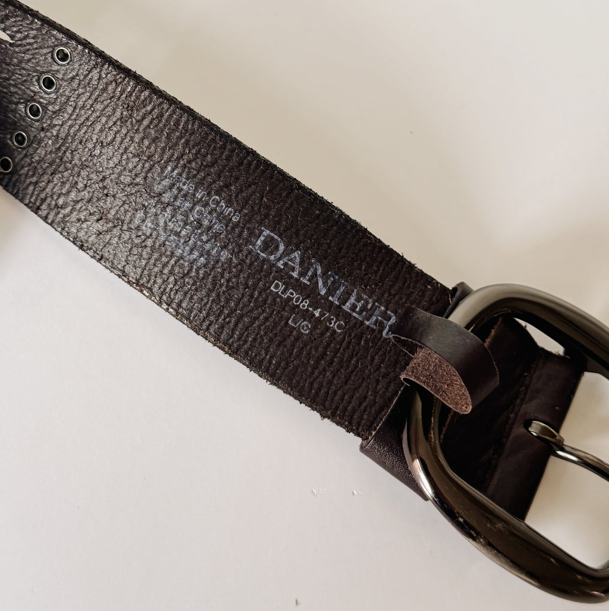 Danier Studded Brown Leather Belt - Hey Jude