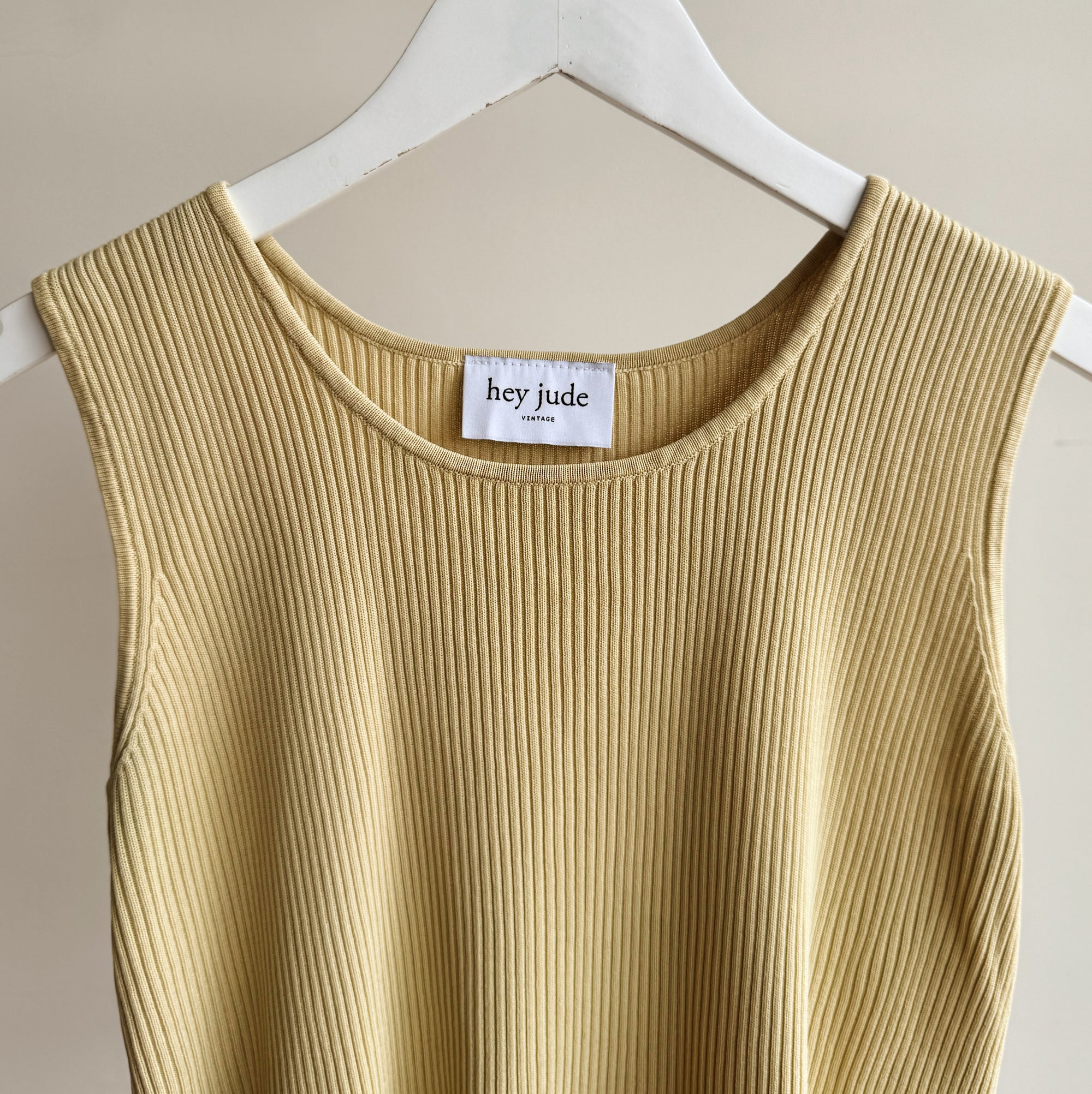 Dijon Silk Ribbed Sleeveless Top - Hey Jude