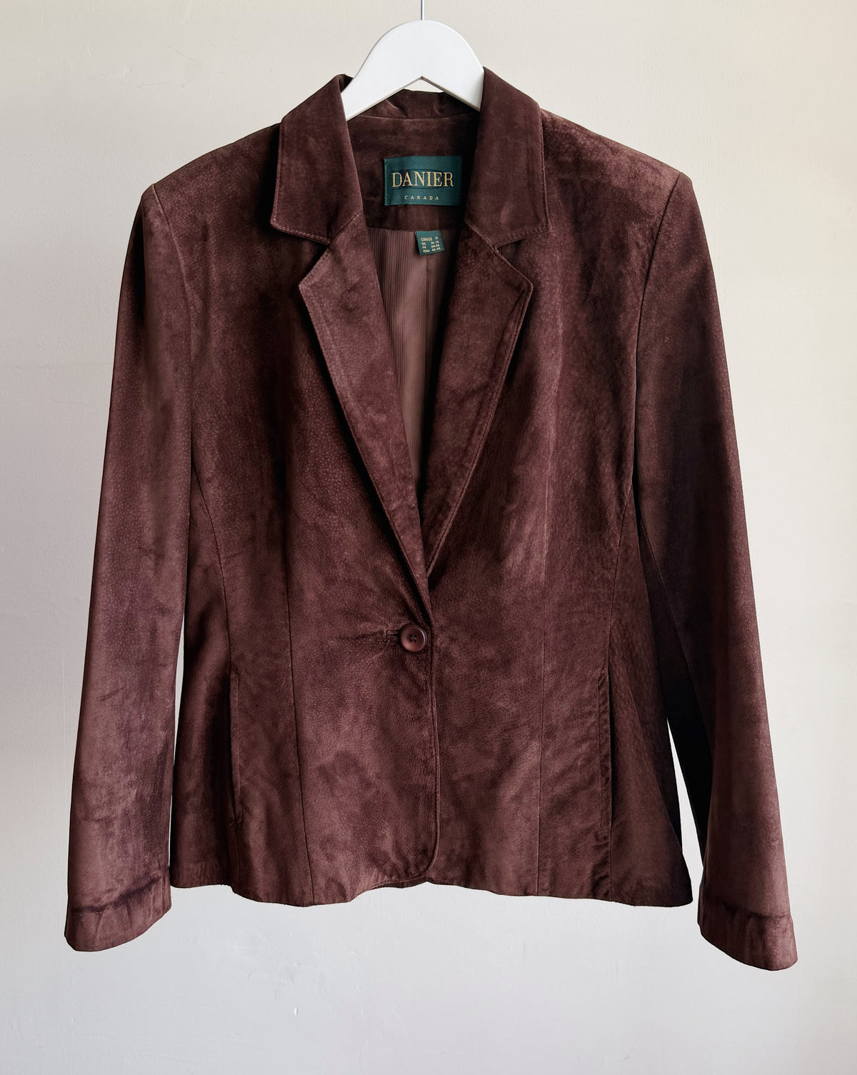 Danier Chocolate Suede Blazer Jacket - Hey Jude