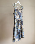 Dusty Blue Floral Babydoll Dress