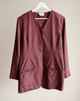 Mauve Silk Polka Dot Blazer - Hey Jude