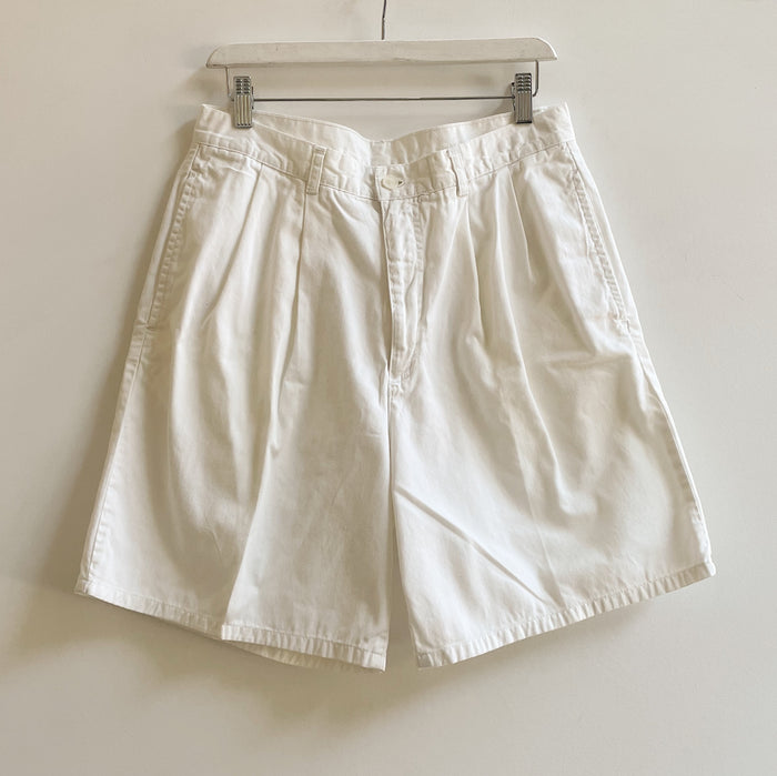 Milk Cotton Pleated Shorts