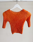 Tangerine Textured Popcorn Top