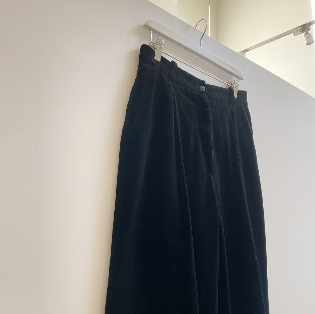 Ink Crushed Velvet Trouser