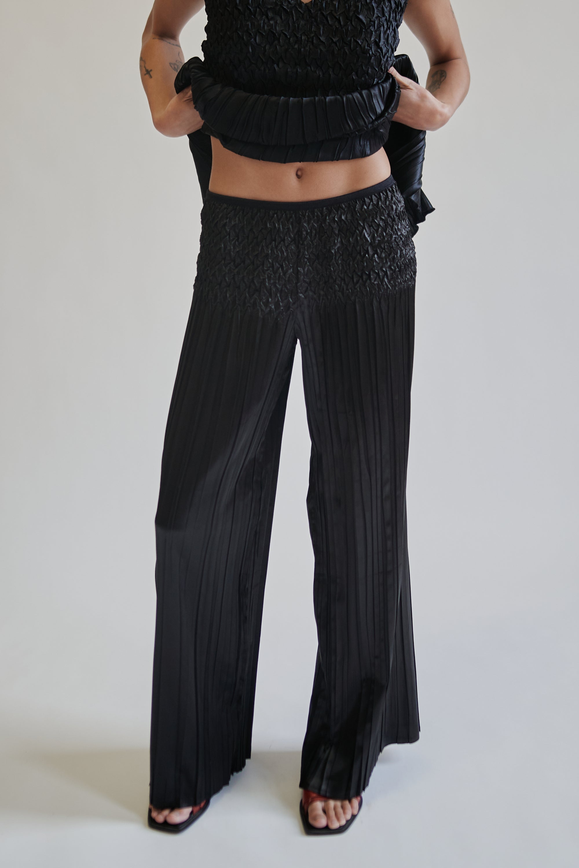 Onyx Pleated Trousers