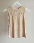 Pecan Cut Out Ribbed Tank