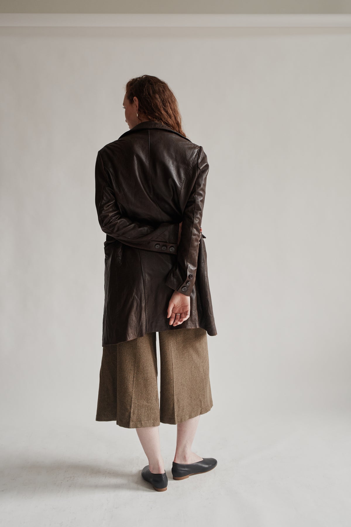 Umber Lamb Leather Trench Coat - Hey Jude