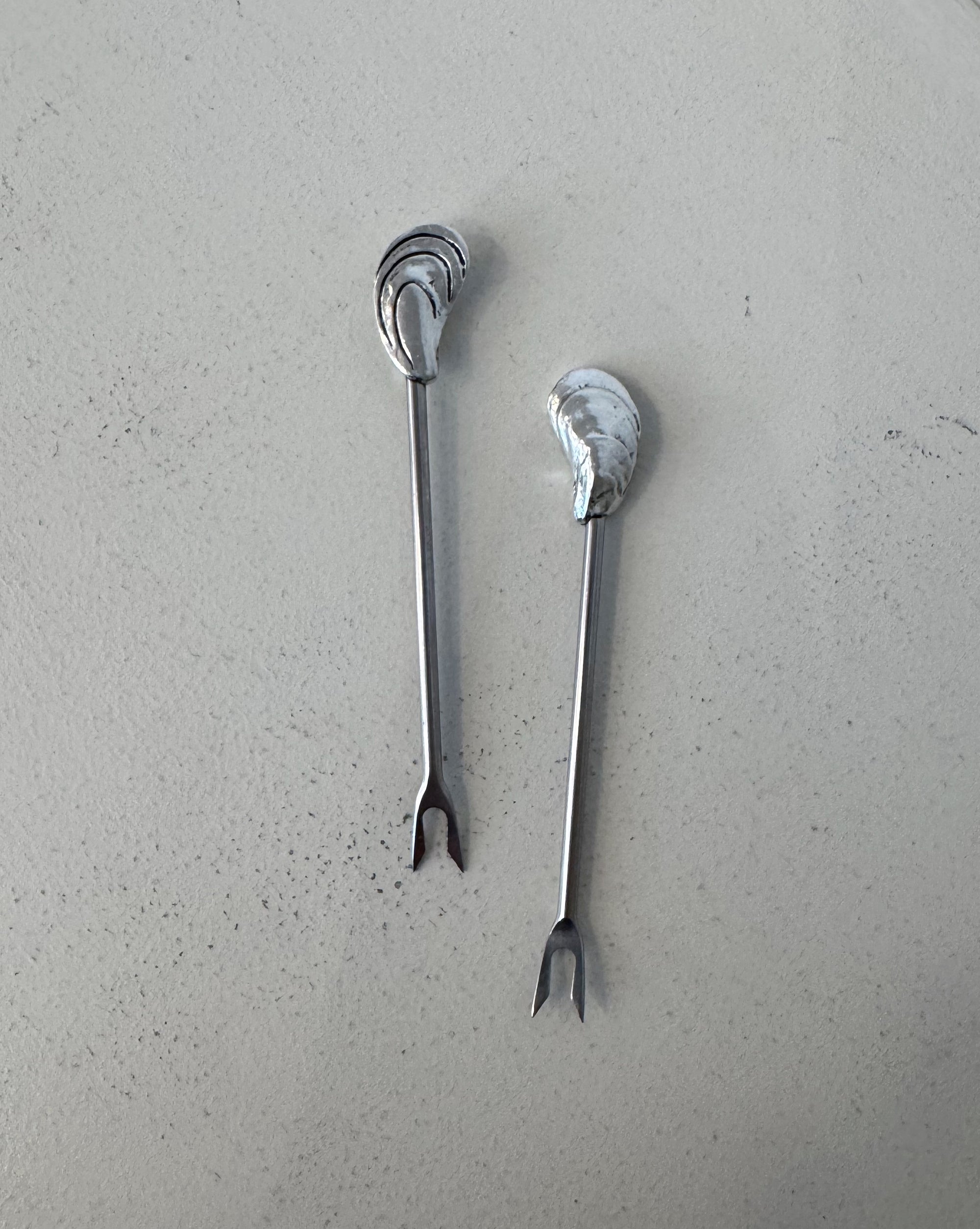 Silver Oyster Shell Cocktail Pick - Hey Jude