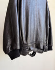 Carbon Textured Leather Bomber - Hey Jude