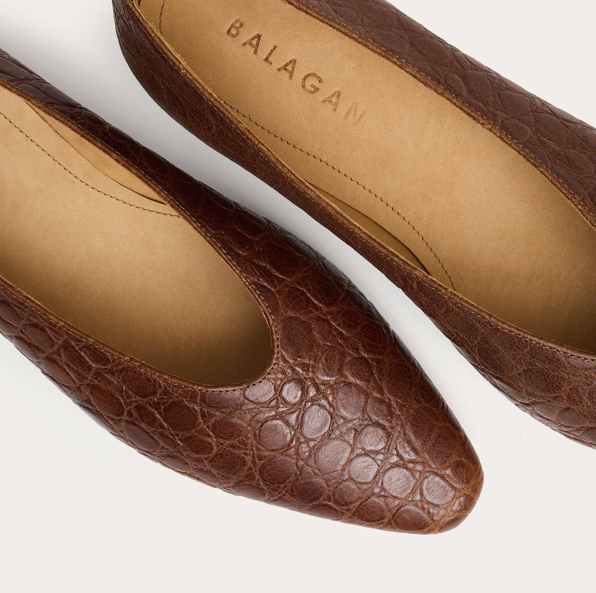 Balagan Studio | Mila Ballerina in Brown Alligator