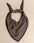 TBCo | Large Merino Triangle Scarf in Camel Stripe
