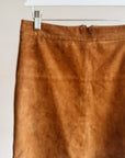 Chestnut Suede Mini Skirt