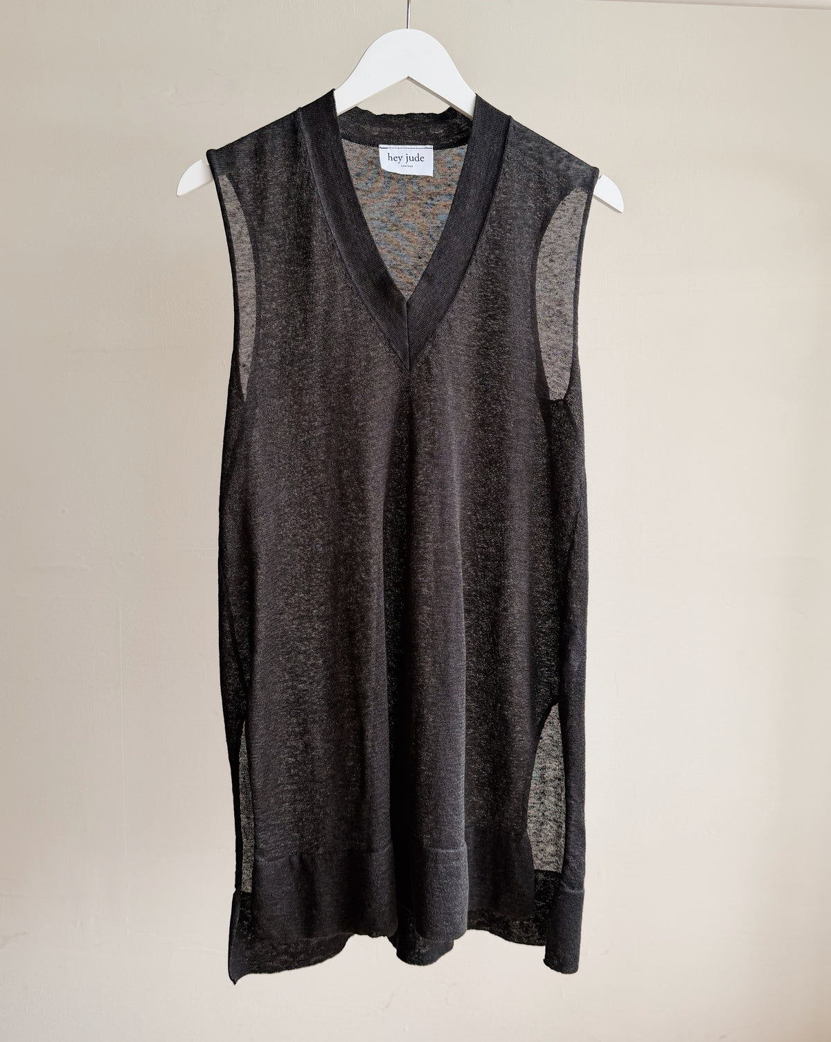 Black Sheer V-neck Tunic - Hey Jude