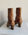Camel Leather Western Boots  | Size 8