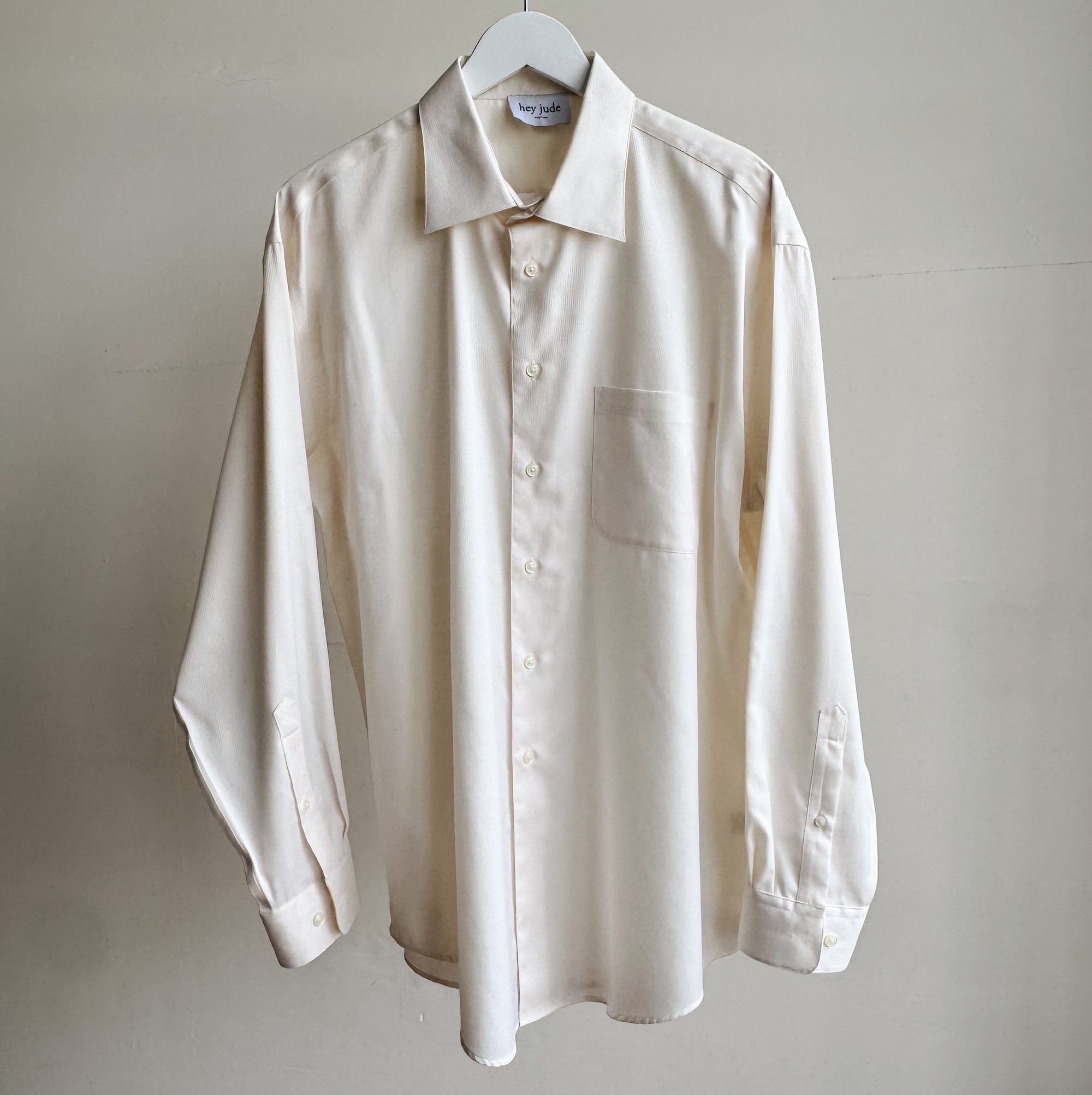Cream Classic Cotton Button Up - Hey Jude