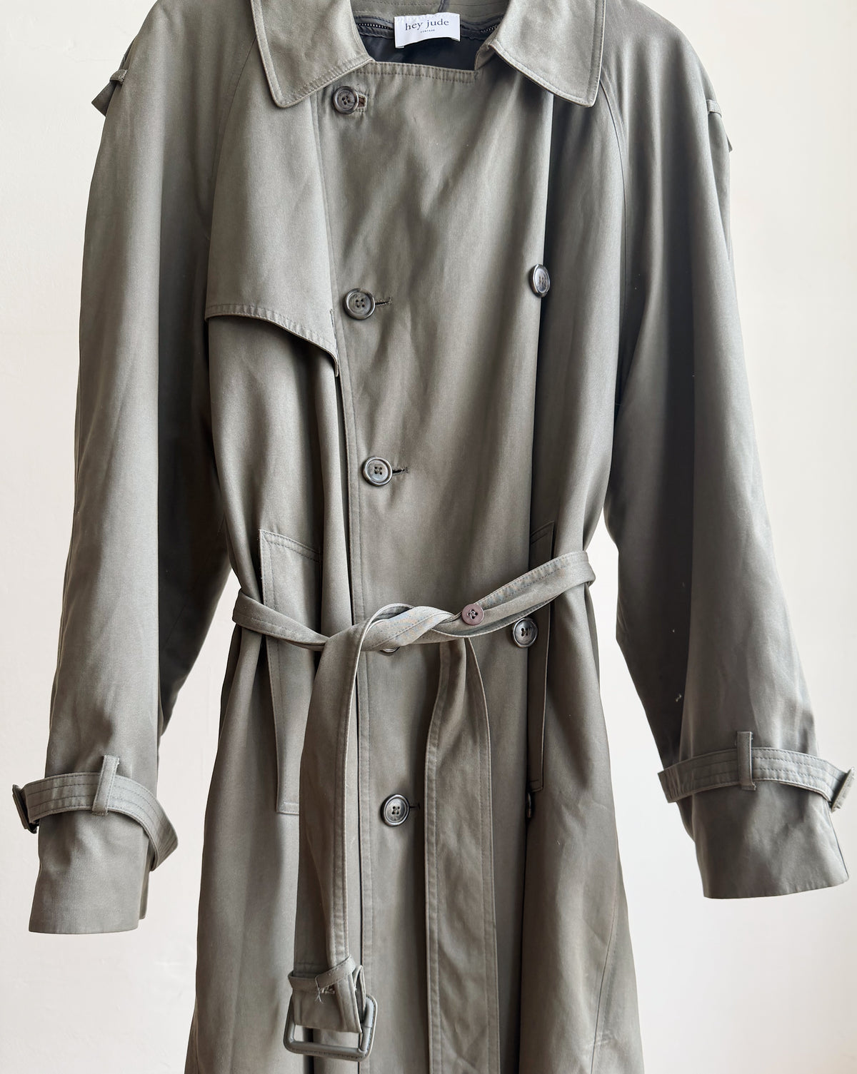 Moss Cotton Utilitarian Trench Coat - Hey Jude