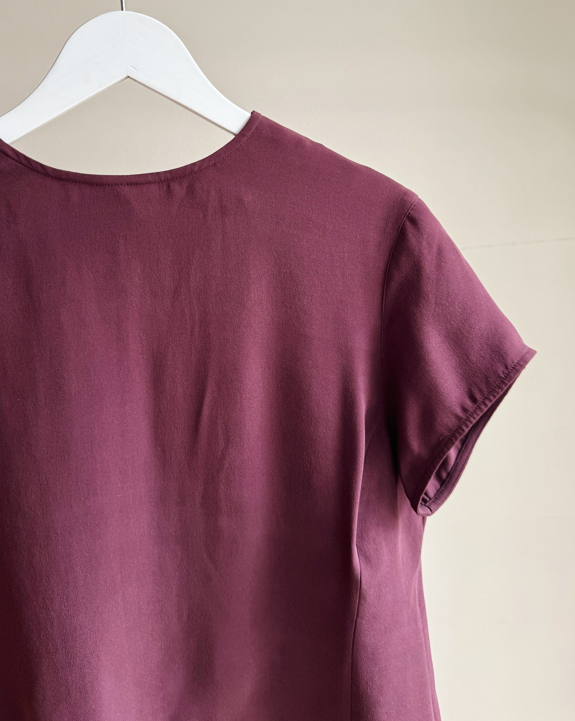 Plum Silk Tee - Hey Jude
