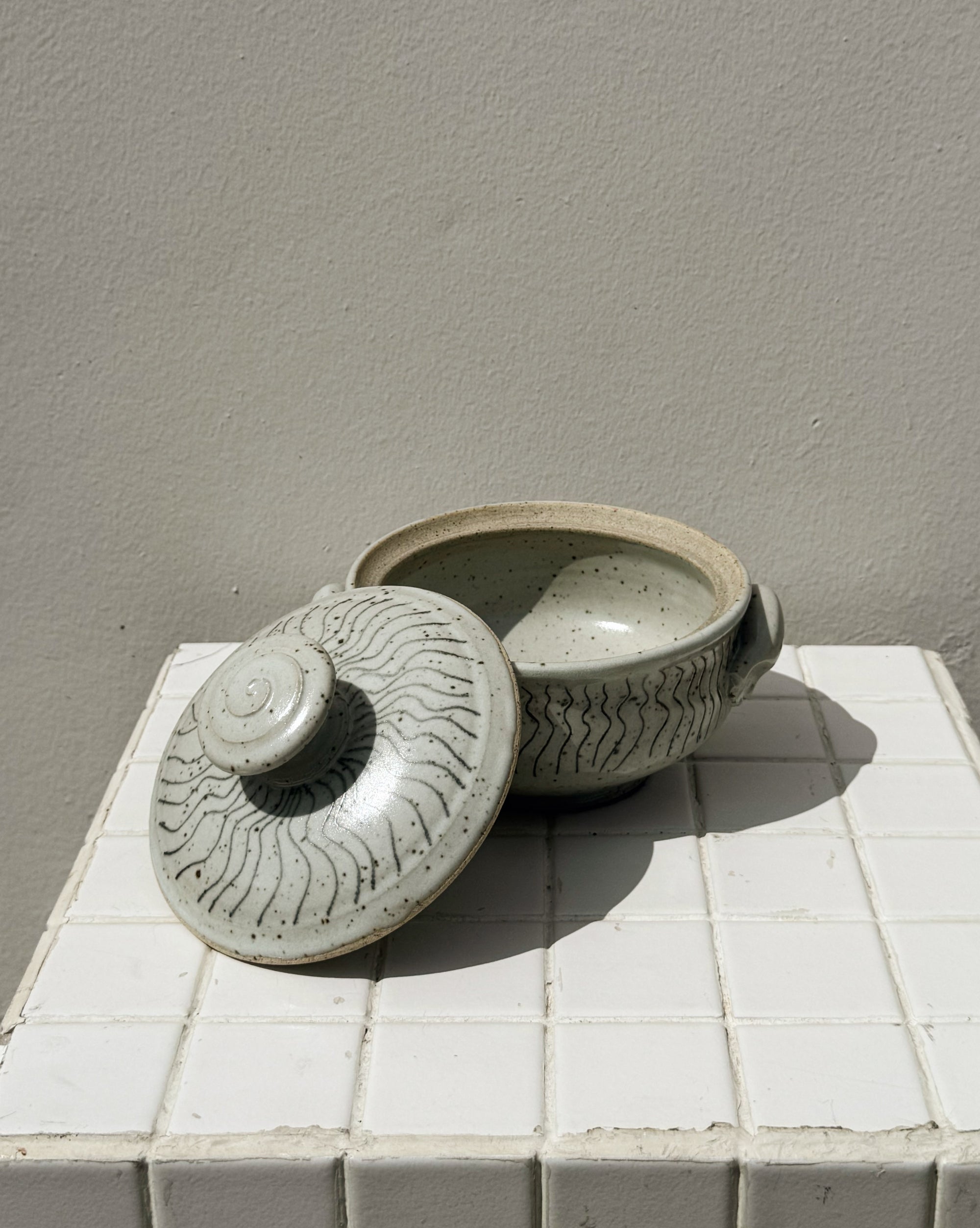 Grey Speckled Lidded Dish - Hey Jude