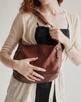 Auburn Leather Hobo Bag