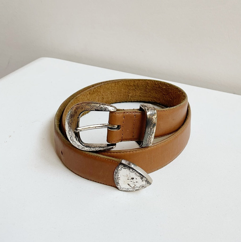 Tawny Leather Western Belt