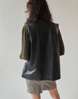 Olive Romantic Ruffle Silk Blouse
