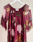 Plum Botanical Silk Blend Dress