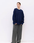 Mod Ref | Cotton Crewneck Sweater in Navy