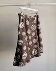 Chocolate Mod Silk Skirt