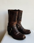 Dark Brown Frye Harness Boots | Size 9