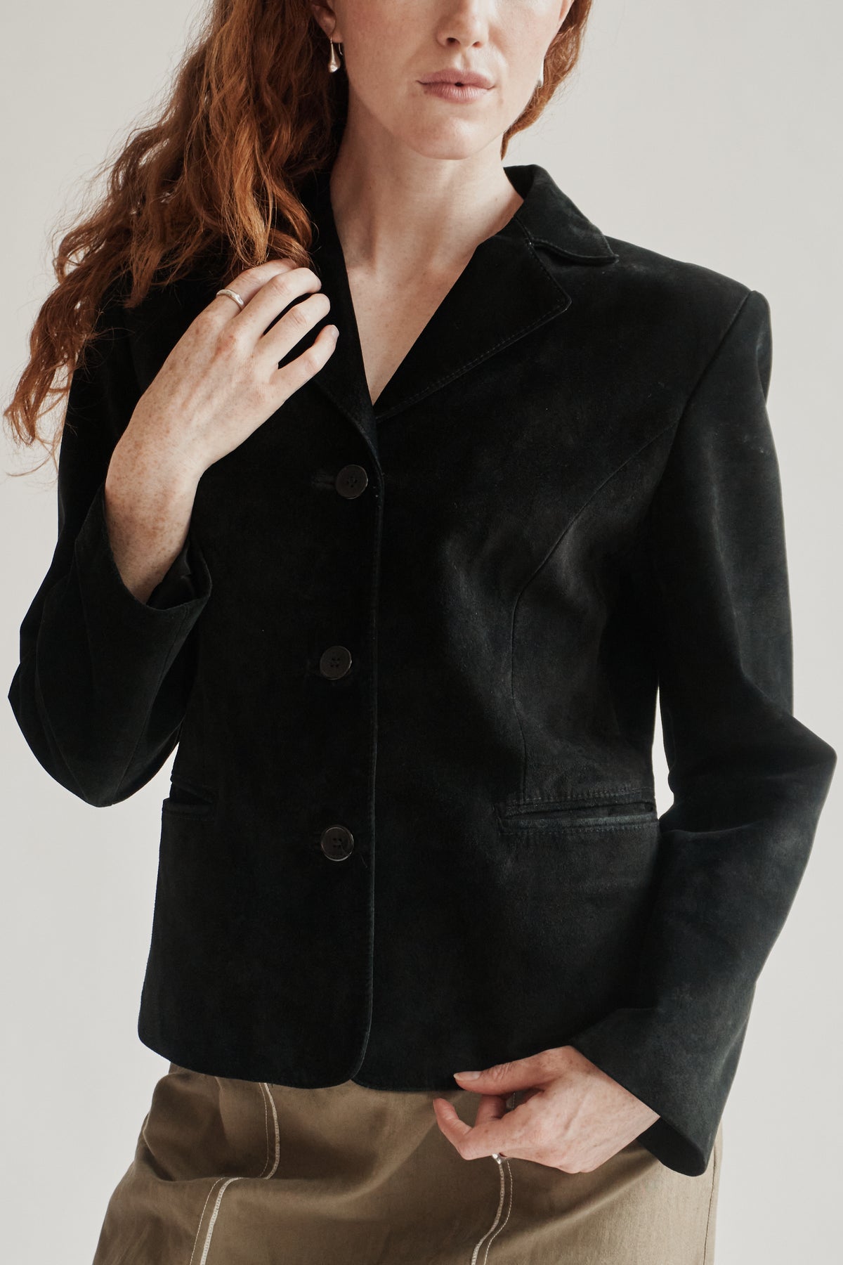 Ink Suede Leather Jacket