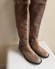 Brunello Cucinelli Leather Knee-High Riding Boots | Size 37.5