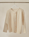 Cream Mohair Knit Cardigan