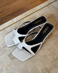 Lonza | Amira Leather Kitten Heels in Ivory - Hey Jude